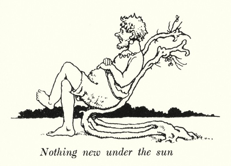 Inget nytt under solen (litho) av William Heath Robinson