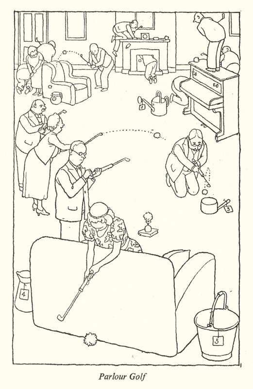Parlor Golf (sten) av William Heath Robinson
