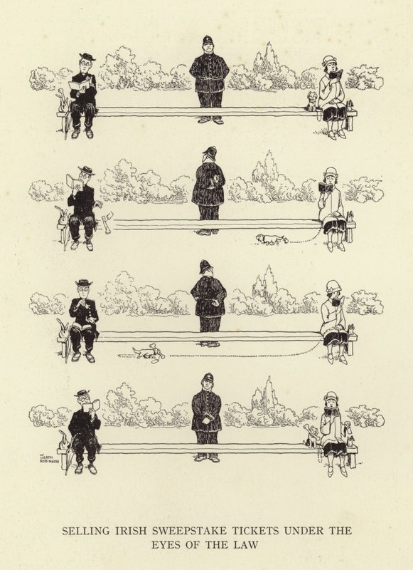 Försäljning av lotter till irländska lotterier i enlighet med lagen av William Heath Robinson