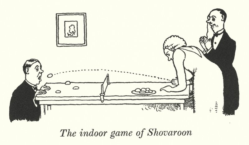 Inomhusbyn Shovarun (Litho) av William Heath Robinson