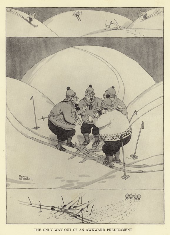 Den enda vägen ut ur en besvärlig situation av William Heath Robinson