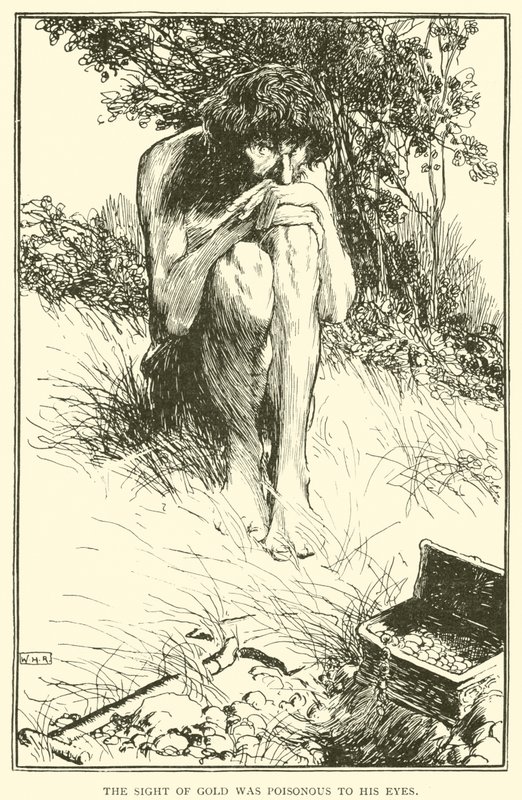 Synen av guld var giftig för hans ögon av William Heath Robinson