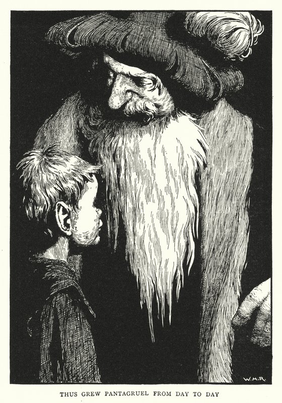 Så växte Pantagruel från dag till dag (litho) av William Heath Robinson