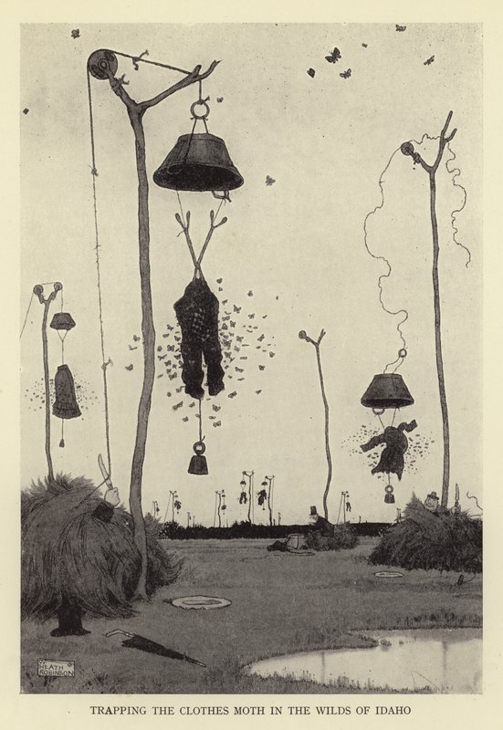 Att fånga klädmalet i Idahos vildmark av William Heath Robinson