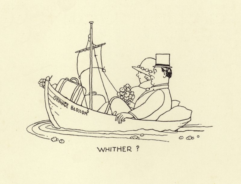 Vart ska du, gift par som ger dig ut på det gifta livets hav? av William Heath Robinson