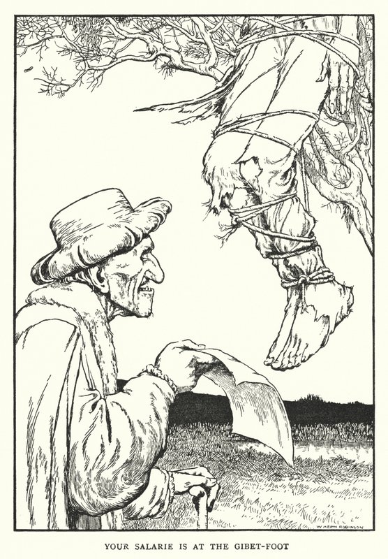 Din lön är på gibet-foten (litho) av William Heath Robinson