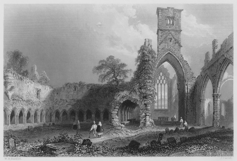 Abbey of Sligo (gravyr) av William Henry (after) Bartlett
