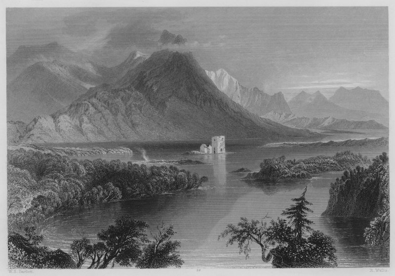 Ballynahinch (gravyr) av William Henry (after) Bartlett