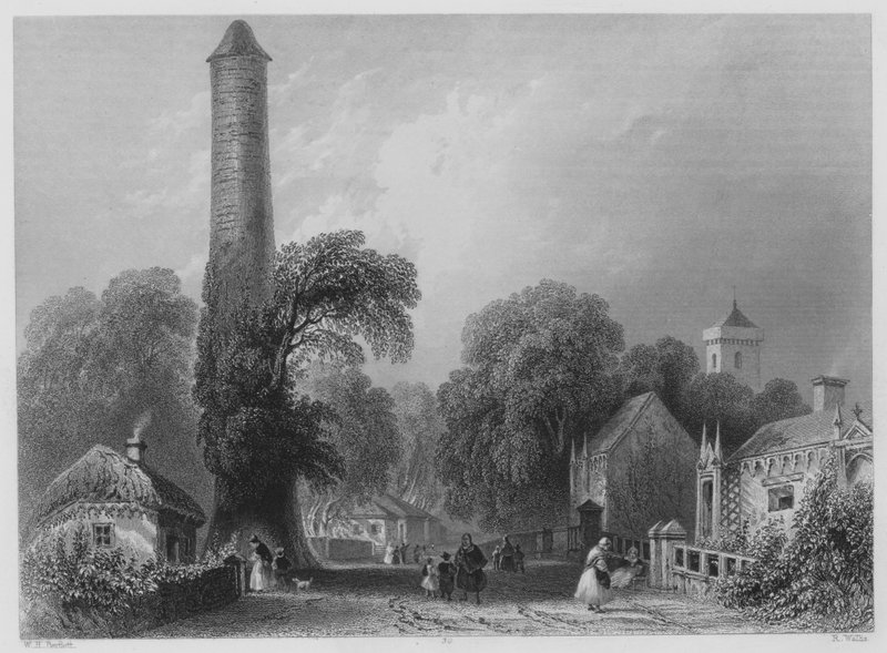 Clondalkin (gravyr) av William Henry (after) Bartlett