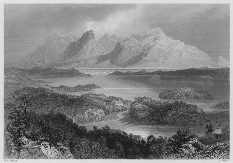 Garromin, Connemara (gravyr) av William Henry (after) Bartlett