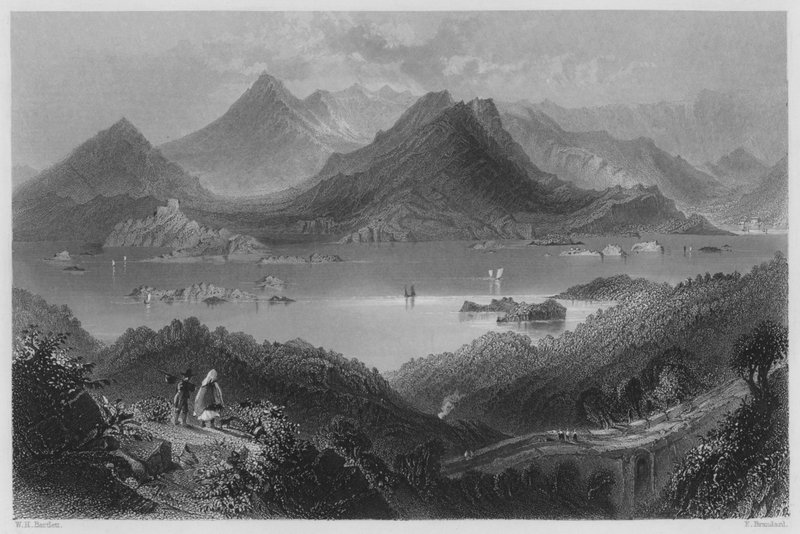 Glengariff (gravyr) av William Henry (after) Bartlett