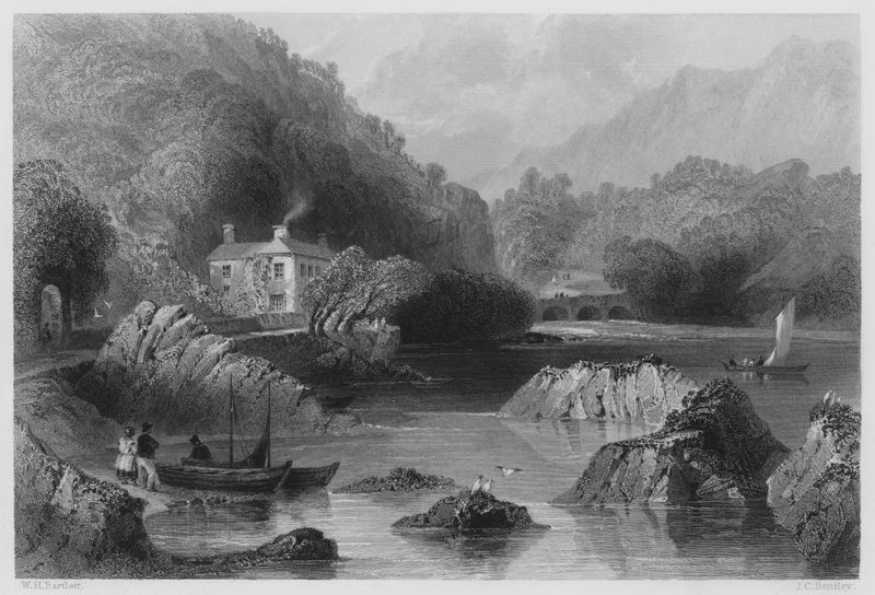 Glengariff Inn (gravyr) av William Henry (after) Bartlett