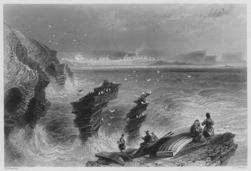 Kilkee, County Clare (gravyr) av William Henry (after) Bartlett