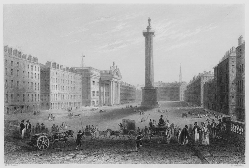 Sackville Street, Dublin (gravyr) av William Henry (after) Bartlett