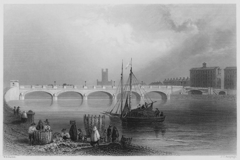Wellesley Bridge, Limerick (gravyr) av William Henry (after) Bartlett
