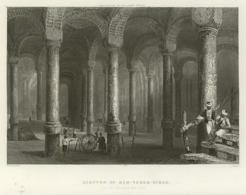 Cistern av Philoxenos, Konstantinopel av William Henry Bartlett