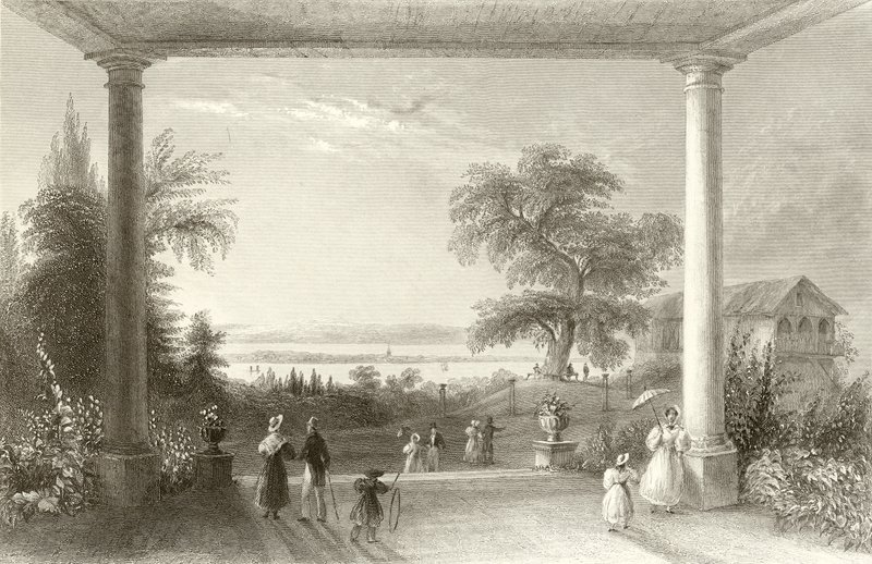 Staden och Bodensjön, från slottet Wolfsberg av William Henry Bartlett