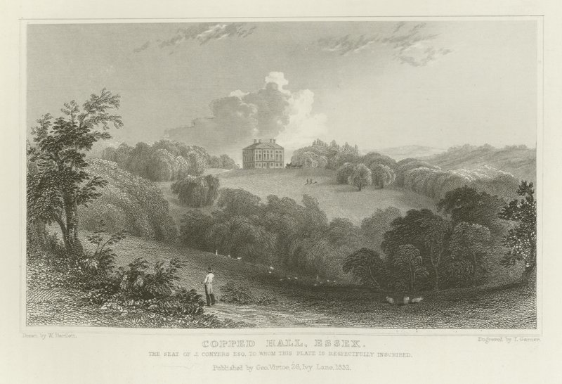 Copped Hall, Essex, säte för J Conyers, Esquire av William Henry Bartlett