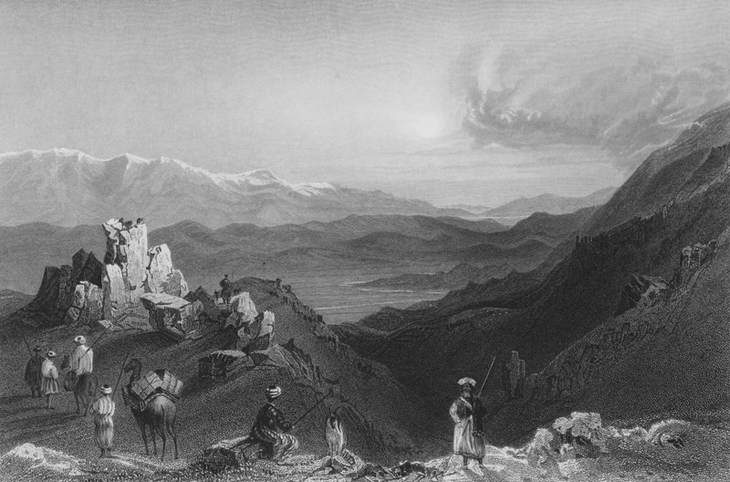 Djebel Sheich och berget Hermon, från toppen av Libanon av William Henry Bartlett