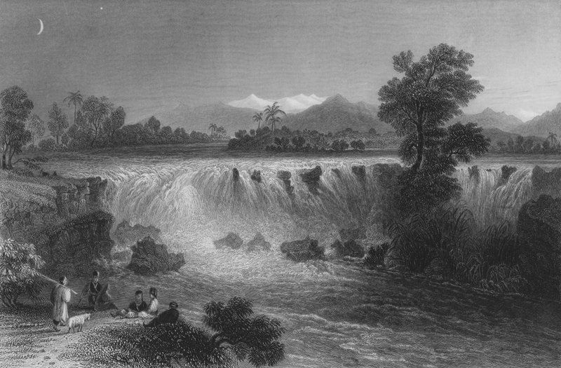 Fall av floden Cydnus, nära Tarsus av William Henry Bartlett