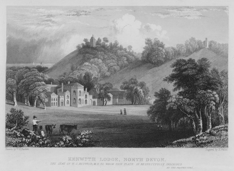 Kenwith Lodge, North Devon (gravyr) av William Henry Bartlett