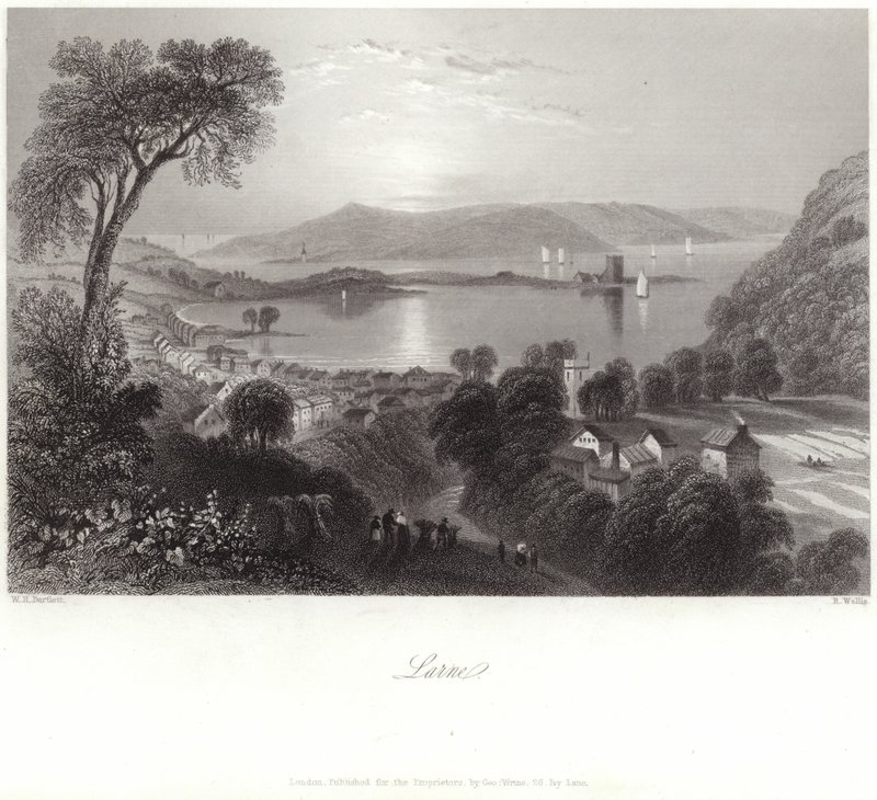 Larne i länet Antrim av William Henry Bartlett