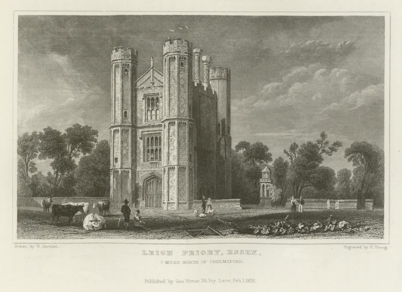 Leigh Priory, Essex, 7 mil norr om Chelmsford av William Henry Bartlett