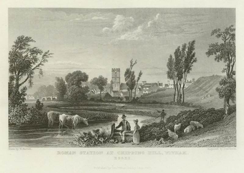 Roman Station vid Chipping Hill, Witham, Essex av William Henry Bartlett