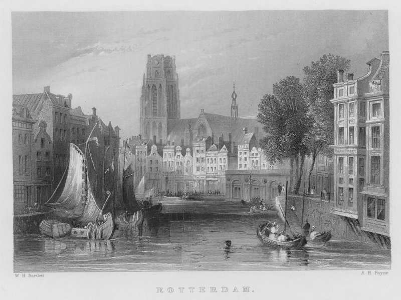 Rotterdam (gravyr) av William Henry Bartlett