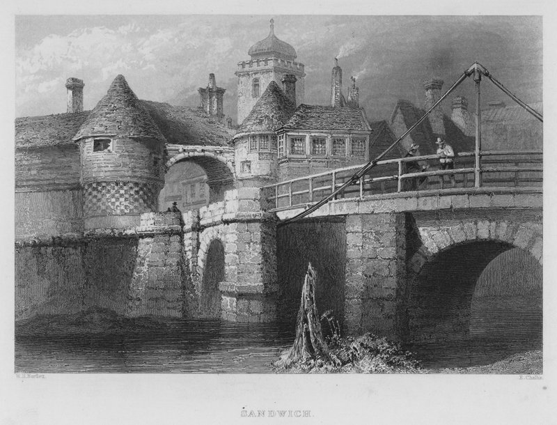 Smörgås (gravyr) av William Henry Bartlett
