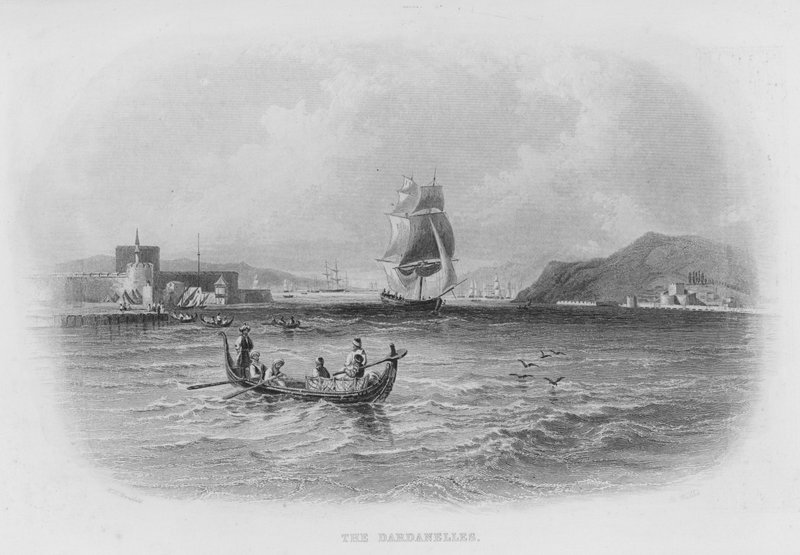 Dardanellerna (gravyr) av William Henry Bartlett