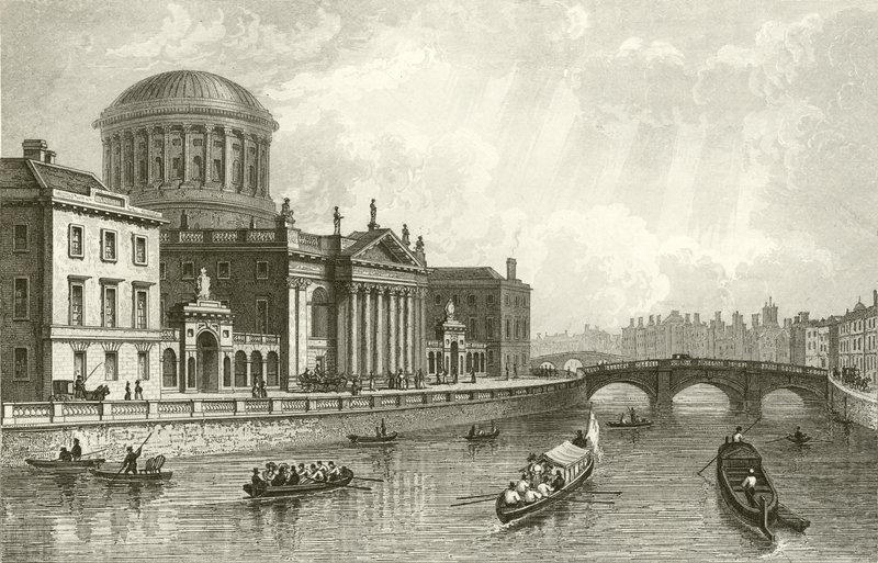 De fyra domstolarna, Dublin av William Henry Bartlett