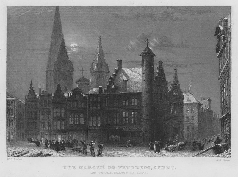 Fredagsmarschen, Gent (gravyr) av William Henry Bartlett