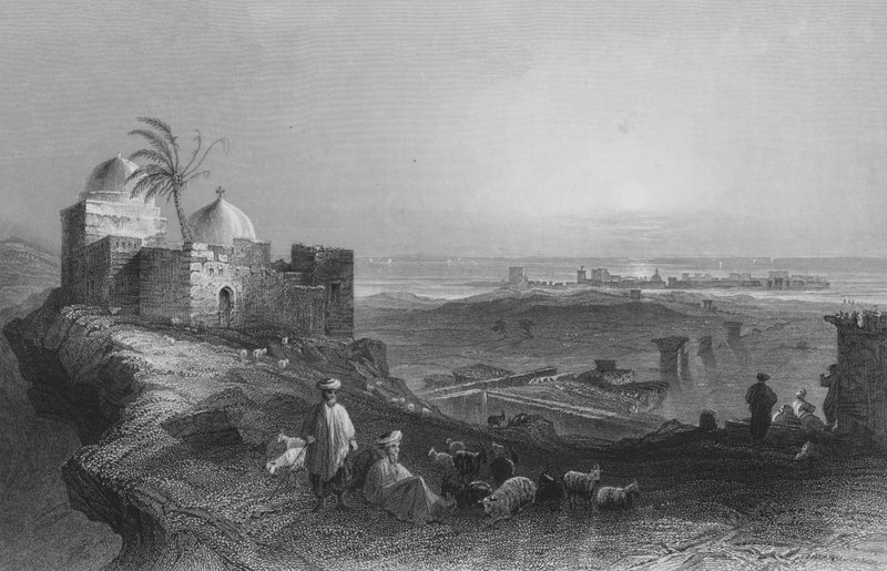 Tyre, från fastlandet av William Henry Bartlett
