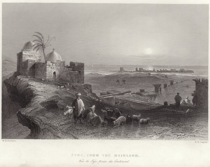 Tyre från fastlandet av William Henry Bartlett