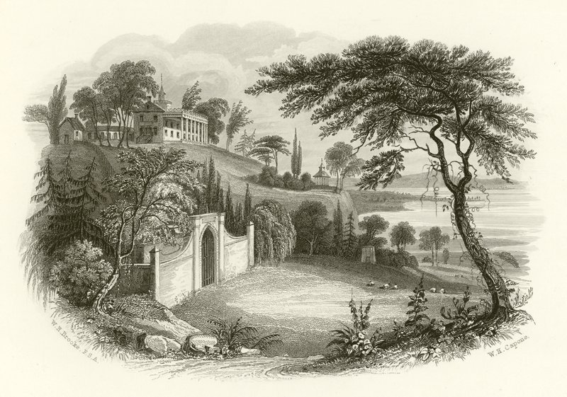 Bostad och grav i Washington, Mount Vernon, på Potomac av William Henry Brooke