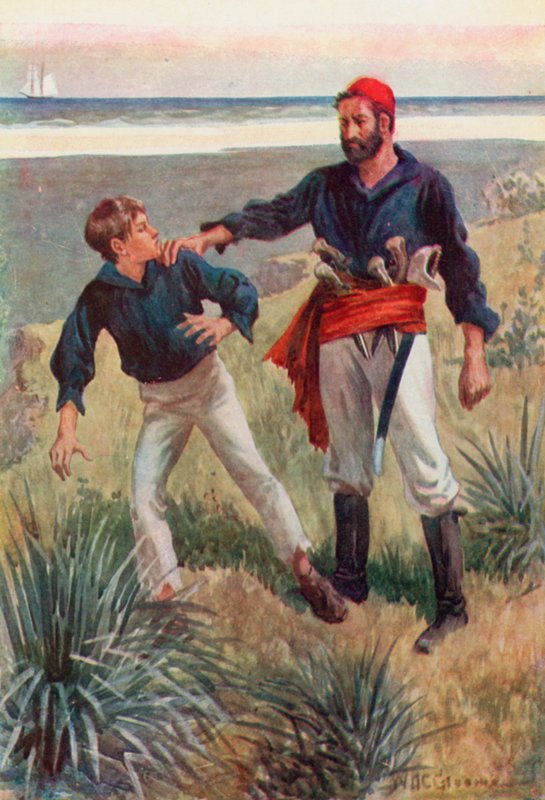 En tung hand tog tag i min axel och höll den som i ett skruvstäd av William Henry Charles Groome