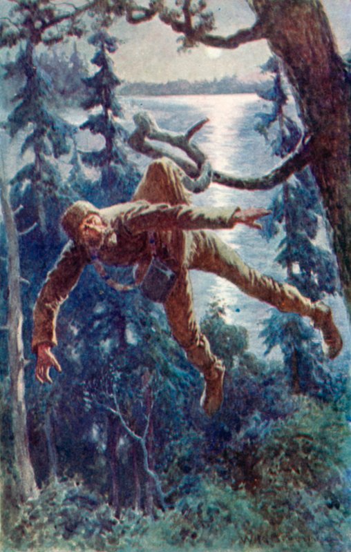 En hake fångade kjolen på hans skjorta och han hängde upphängd i luften av William Henry Charles Groome