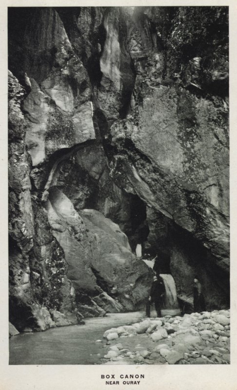 Canyons of Colorado: Box Canon, Near Ouray (s/v foto) av William Henry Jackson