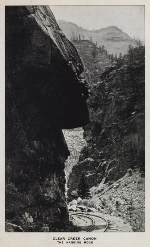 Canyons of Colorado: Clear Creek Canon, The Hanging Rock (s/v foto) av William Henry Jackson