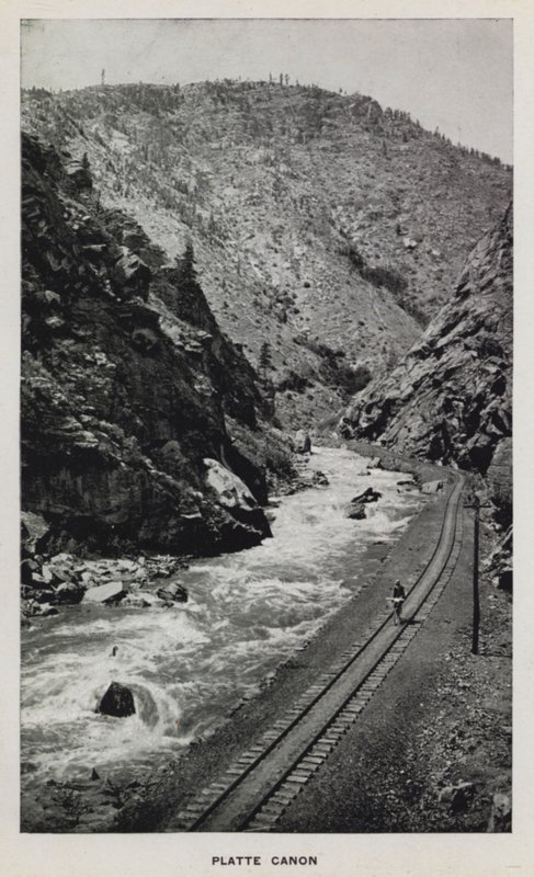 Canyons of Colorado: Platte Canon (s/v foto) av William Henry Jackson