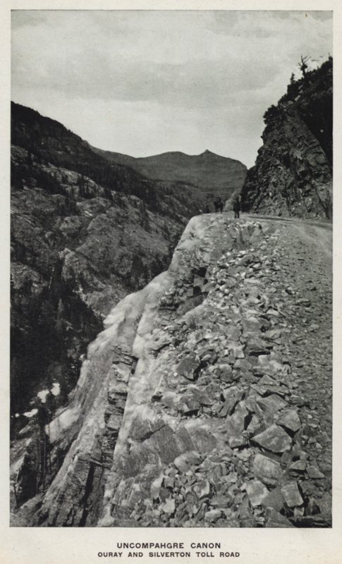 Canyons of Colorado: Uncompahgre Canon, Ouray och Silverton Toll Road (s/v foto) av William Henry Jackson
