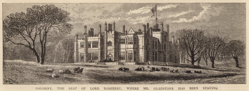 Dalmeny, Lord Roseberys säte, där Gladstone har bott. av William Henry James Boot