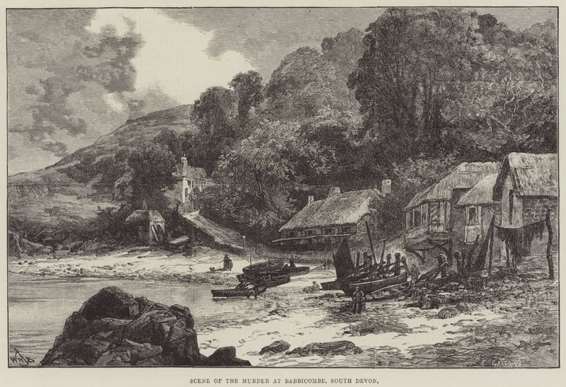 Mordets scen i Babbacombe, South Devon av William Henry James Boot