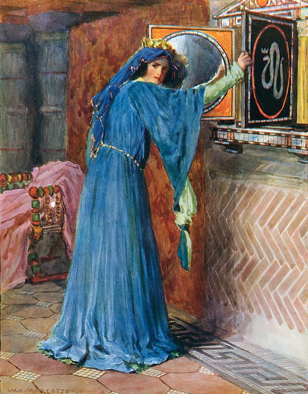 O magiske spejl på væggen, Hvem er den smukkeste dame af allswed av William Henry Margetson