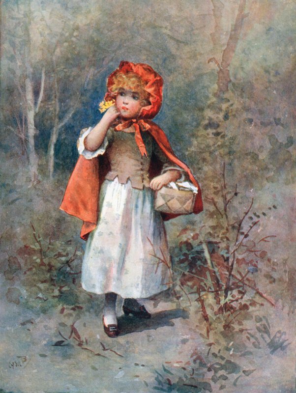 Hon hörde en grym röst säga "Godmorgon, lilla flicka" av William Henry Margetson