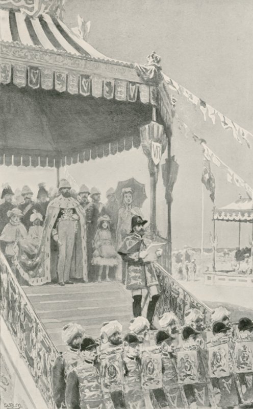 Drottningen utropades till Indiens kejsarinna i Delhi av William Henry Margetson