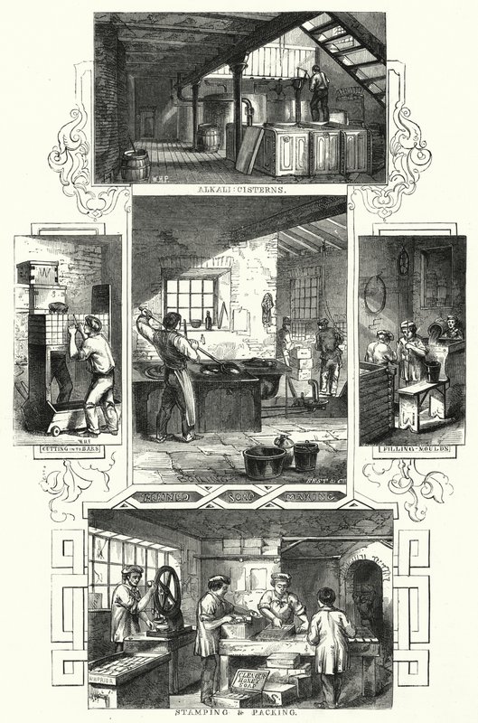Tillverkning av tvål (gravyr) av William Henry Pike
