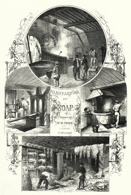 Tillverkning av tvål (gravyr) av William Henry Pike
