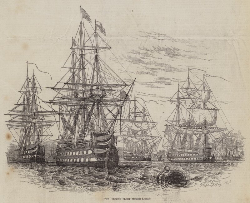 Den brittiska flottan före Lissabon av William Henry Pike